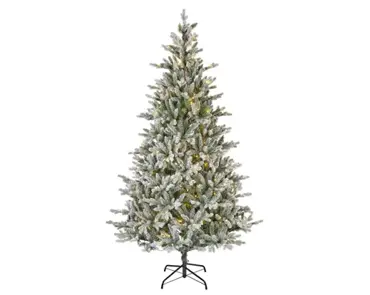 Everlands kunstkerstboom Allison 240cm groen/wit/warm wit - afbeelding 1