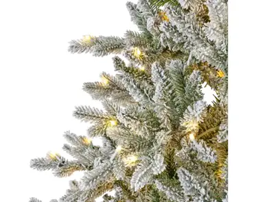 Everlands kunstkerstboom Allison 240cm groen/wit/warm wit - afbeelding 3