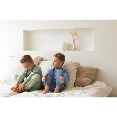 Feetje Wafelpyjama | blue melange | maat 104 - afbeelding 5