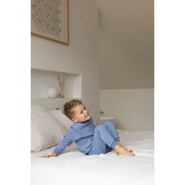 Feetje Wafelpyjama | blue melange | maat 80 - afbeelding 5