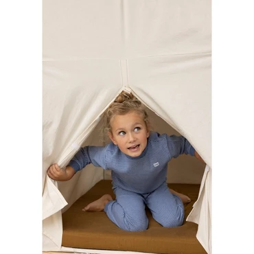 Feetje Wafelpyjama | blue melange | maat 80 - afbeelding 6