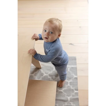 Feetje Wafelpyjama | blue melange | maat 86 - afbeelding 4