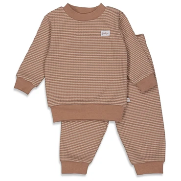 Feetje Wafelpyjama | bruin | maat 92
