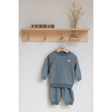 Feetje Wafelpyjama | ijs blauw | maat 56 - afbeelding 3