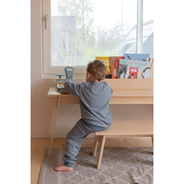 Feetje Wafelpyjama | ijs blauw | maat 74 - afbeelding 4