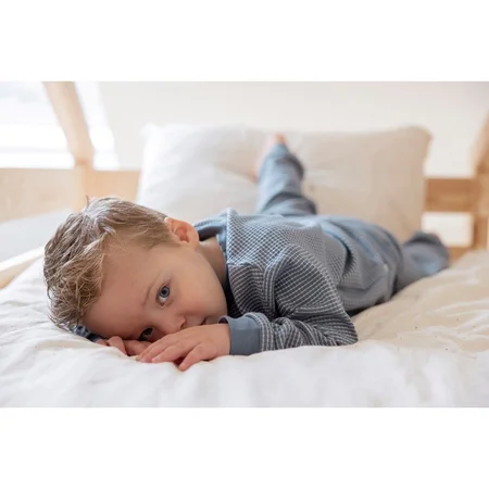 Feetje wafelpyjama | ijs blauw | maat 98 - afbeelding 6