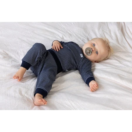 Feetje Wafelpyjama | royal blue | maat 68 - afbeelding 3