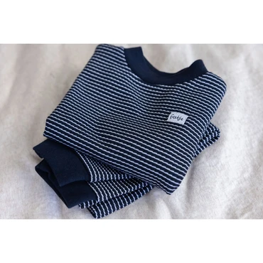 Feetje Wafelpyjama | royal blue | maat 80 - afbeelding 2