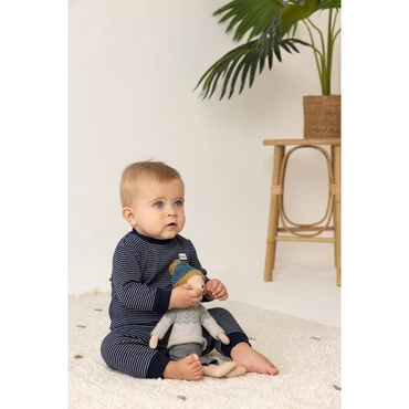 Feetje Wafelpyjama | royal blue | maat 80 - afbeelding 4