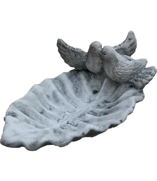 Gedenkbeeld drinkschaal duiven 26x15x12cm