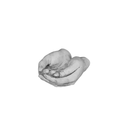 Gedenkbeeld handen gevouwen 2x14x7cm