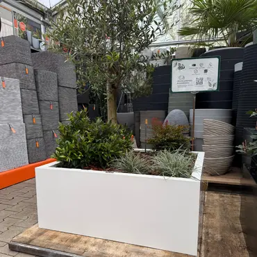 GLM plantenbak Amsterdam zonder bodem Wit 100x100x40cm