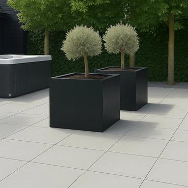 GLM plantenbak Casablanca zonder bodem Zwart 60x60x60cm