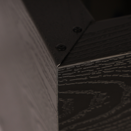 GLM Plantenbak Houtlook met bodem Zwart 100x100x40cm - afbeelding 3