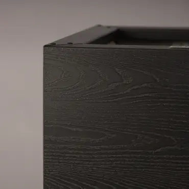 GLM Plantenbak Houtlook met bodem Zwart 100x100x40cm - afbeelding 4