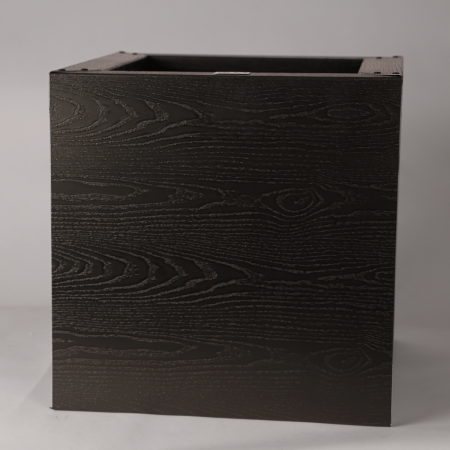 GLM Plantenbak Houtlook zonder bodem 100x100x40cm Zwart - afbeelding 3