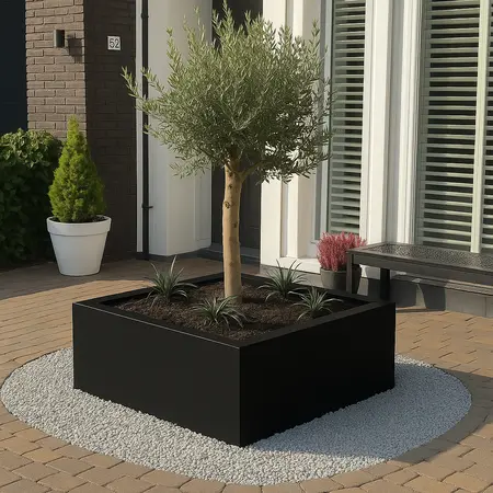GLM plantenbak Lyon zonder bodem Zwart 75x75x40cm - afbeelding 1