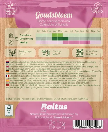 Goudsbloem bonte snijbloemenmix per 80st - afbeelding 2