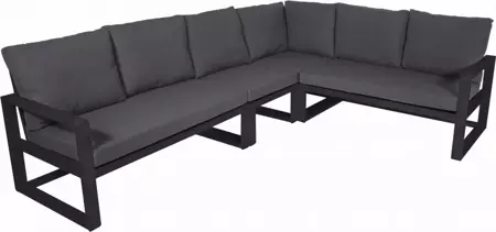 Hoek Loungebank Pina Colada Negro