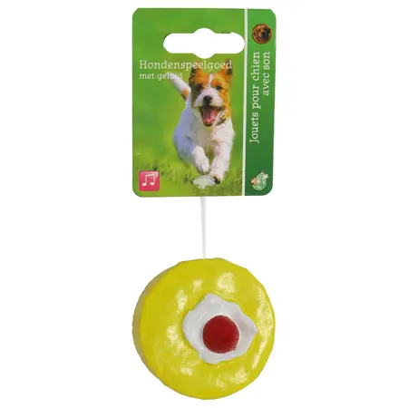 Hondenspeelgoed aardbeientaart latex 6cm