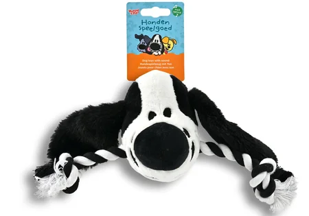 Hondenspeelgoed charlie pluche+flosstouw 35cm