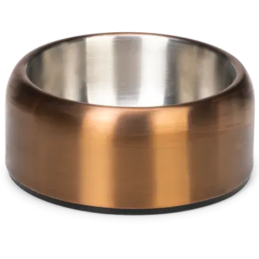 Hondenvoerbak noar rvs d15h8cm brons