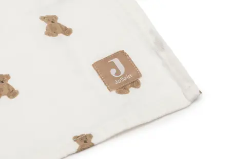 Jollein Hydrofiele Doek Large 115x115cm Mini Teddy Bear (2pack) detail