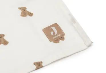 Jollein Hydrofiele Doek Large 115x115cm Mini Teddy Bear (2pack) detail