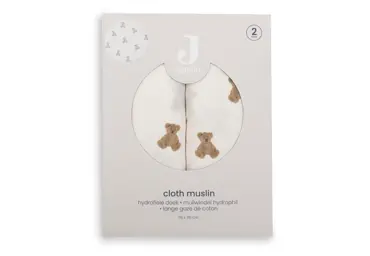 Jollein Hydrofiele Doek Large 115x115cm Mini Teddy Bear (2pack) verpakking