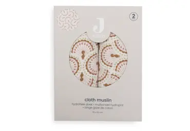 Jollein Hydrofiele Doek Large 115x115cm Soft Plumes (2pack) verpakking