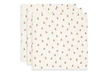 Jollein Hydrofiele Doek Small 70x70cm Mini Teddy Bear (3pack)