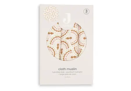 Jollein Hydrofiele Doek Small 70x70cm Soft Plumes (3pack) verpakking
