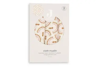 Jollein Hydrofiele Doek Small 70x70cm Soft Plumes (3pack) verpakking