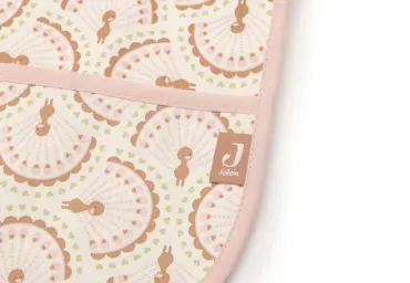 Jollein Slab Waterproof met Mouw - Soft Plumes logo detail