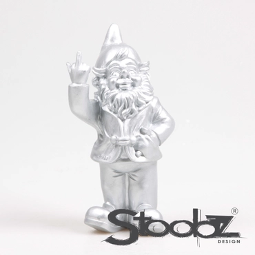 Kabouter 2 fck you h20cm zilver