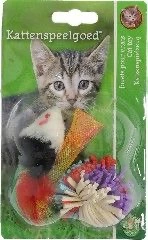 Kattenspeelgoed funtube+verenmuis 3st