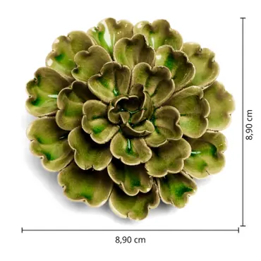 Keramiek Wandbloem Avocado Green Petunia afmetingen