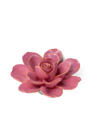 Keramiek Wandbloem Blush Pink Tahitian Gardenia - afbeelding 2