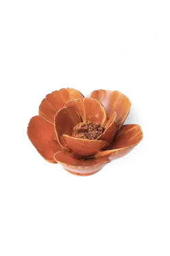 Keramiek Wandbloem Burnt Orange Poppy zij