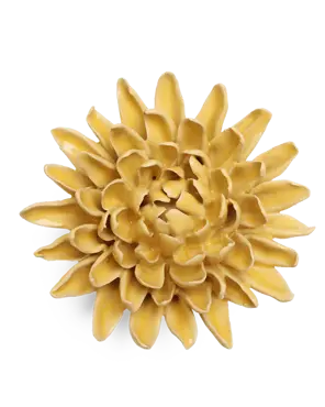 Keramiek Wandbloem Buttercup Yellow Chrysanthemum - afbeelding 1
