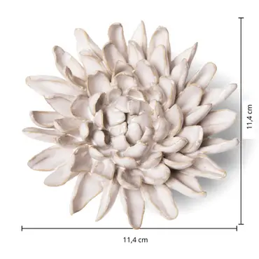 Keramiek Wandbloem Ivoor Chrysant - afbeelding 4