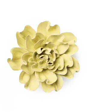Keramiek Wandbloem Lime Yellow Larkspur