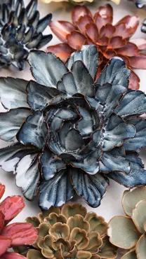 Keramiek Wandbloem Navy Sorbet Peony - afbeelding 3