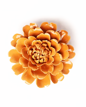 Keramiek Wandbloem Orange Fiesta Marigold - afbeelding 1