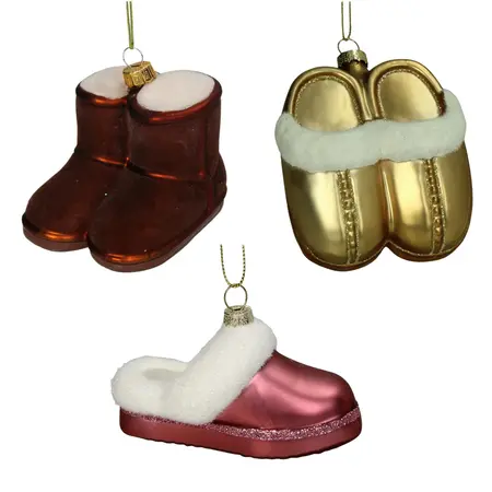 Kerstbal Pakket uggs / pantoffels - 3 stuks