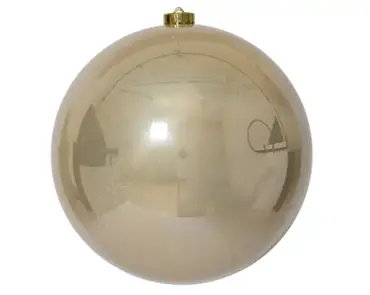 Kerstbal plastic 20cm glans parel