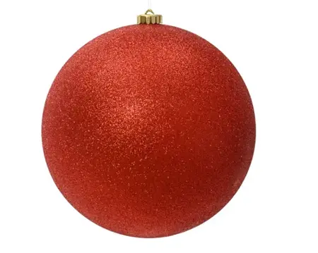 Kerstbal plastic 20cm kerstrood