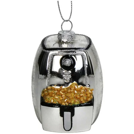 Kersten Ornament Airfryer glas zilver 9.3cm - afbeelding 1
