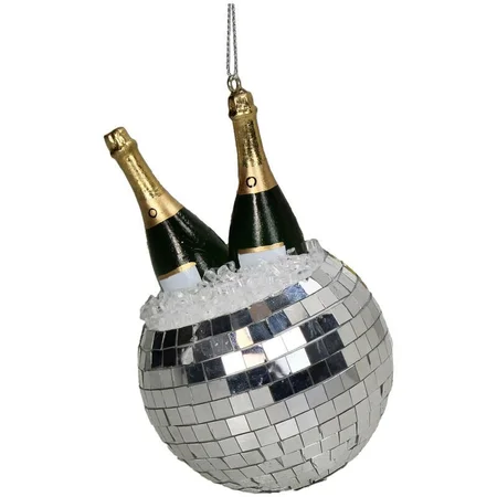 Kersten Ornament Champagne Bottles Glass Multi 11.4cm - afbeelding 1