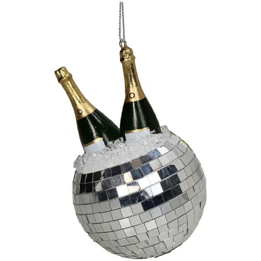 Kersten Ornament Champagne Bottles Glass Multi 11.4cm - afbeelding 3